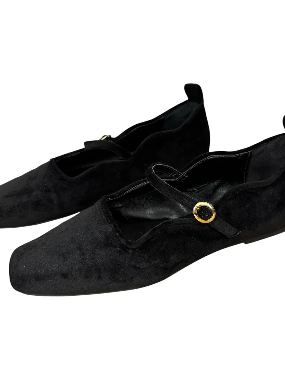 Farm Rio black velvet Mary Jane flat shoes women’s size US 8 EU 39